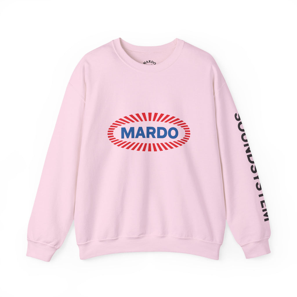 Mardo Logo Crewneck Sweatshirt – Retro Radiant Graphic Pullover