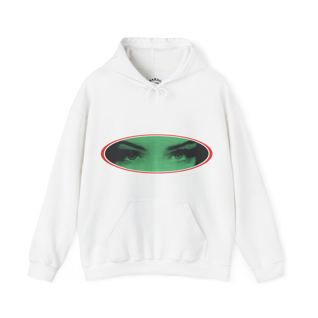 Hoodie — Green Gaze Oval Eyes Graphic Hooded Sweatshirt