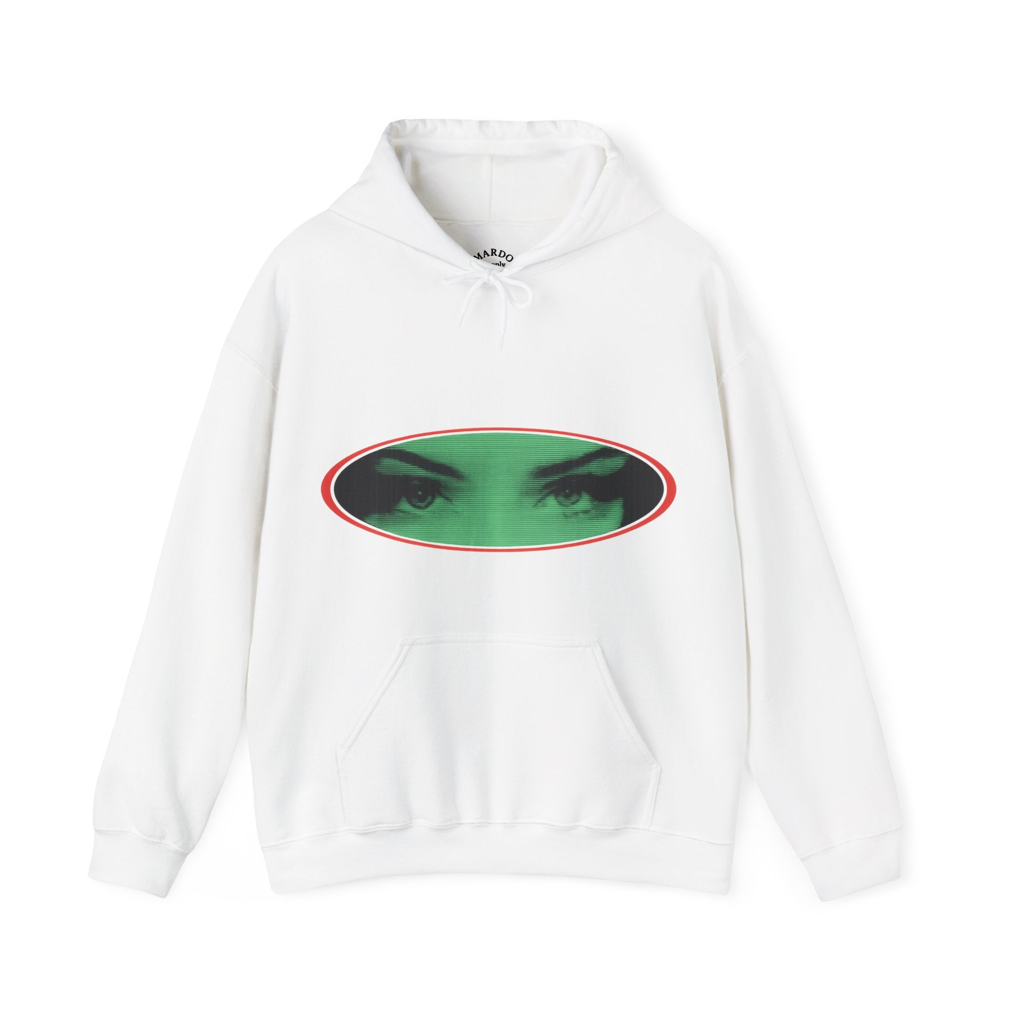 Hoodie — Green Gaze Oval Eyes Graphic Hooded Sweatshirt
