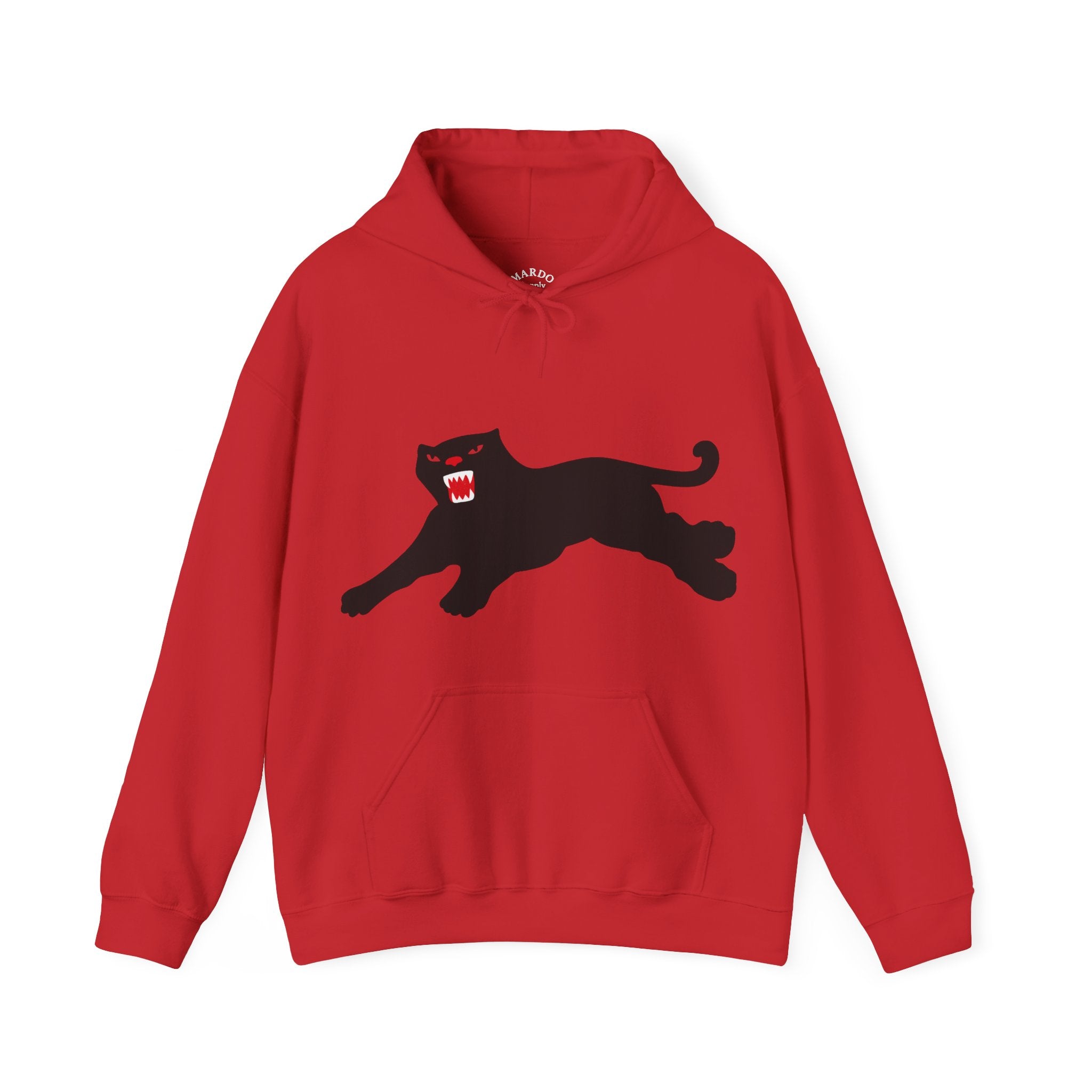 Leaping Black Panther Hoodie — Fierce Cat Graphic Pullover