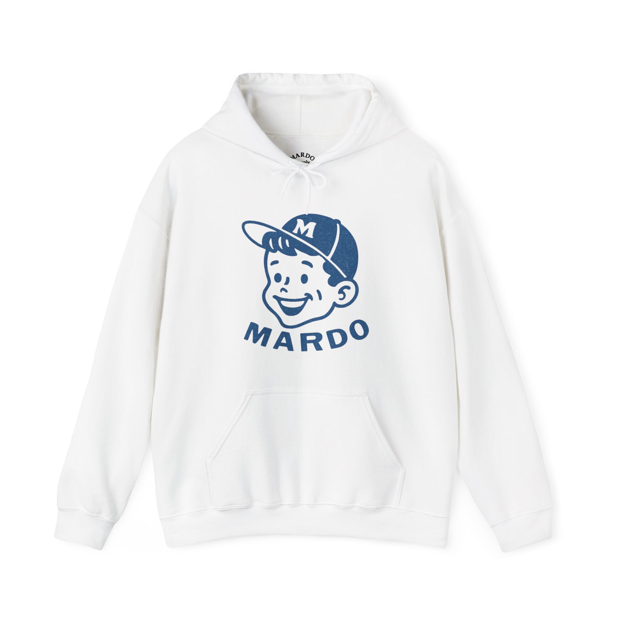 Mardo Retro Mascot Hoodie — Vintage Baseball Kid Graphic Sweatshirt