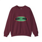 Crewneck Sweatshirt with Green Peeking Eyes Graphic