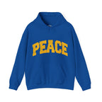 Peace Hoodie — Vintage Yellow 'PEACE' Graphic Pullover