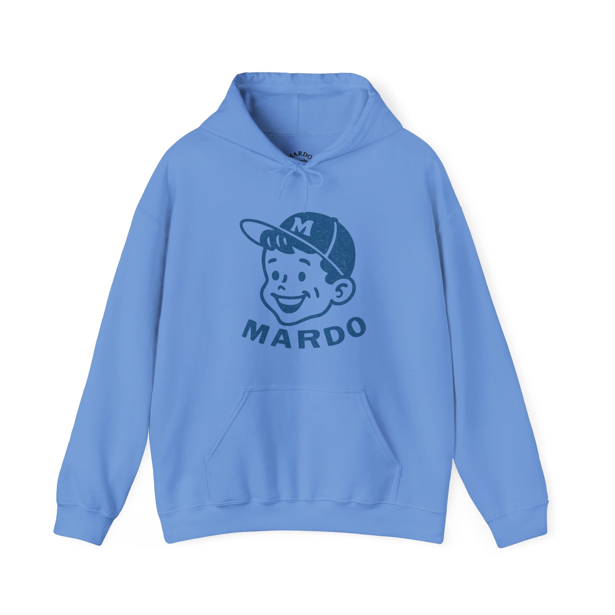 Mardo Retro Mascot Hoodie — Vintage Baseball Kid Graphic Sweatshirt