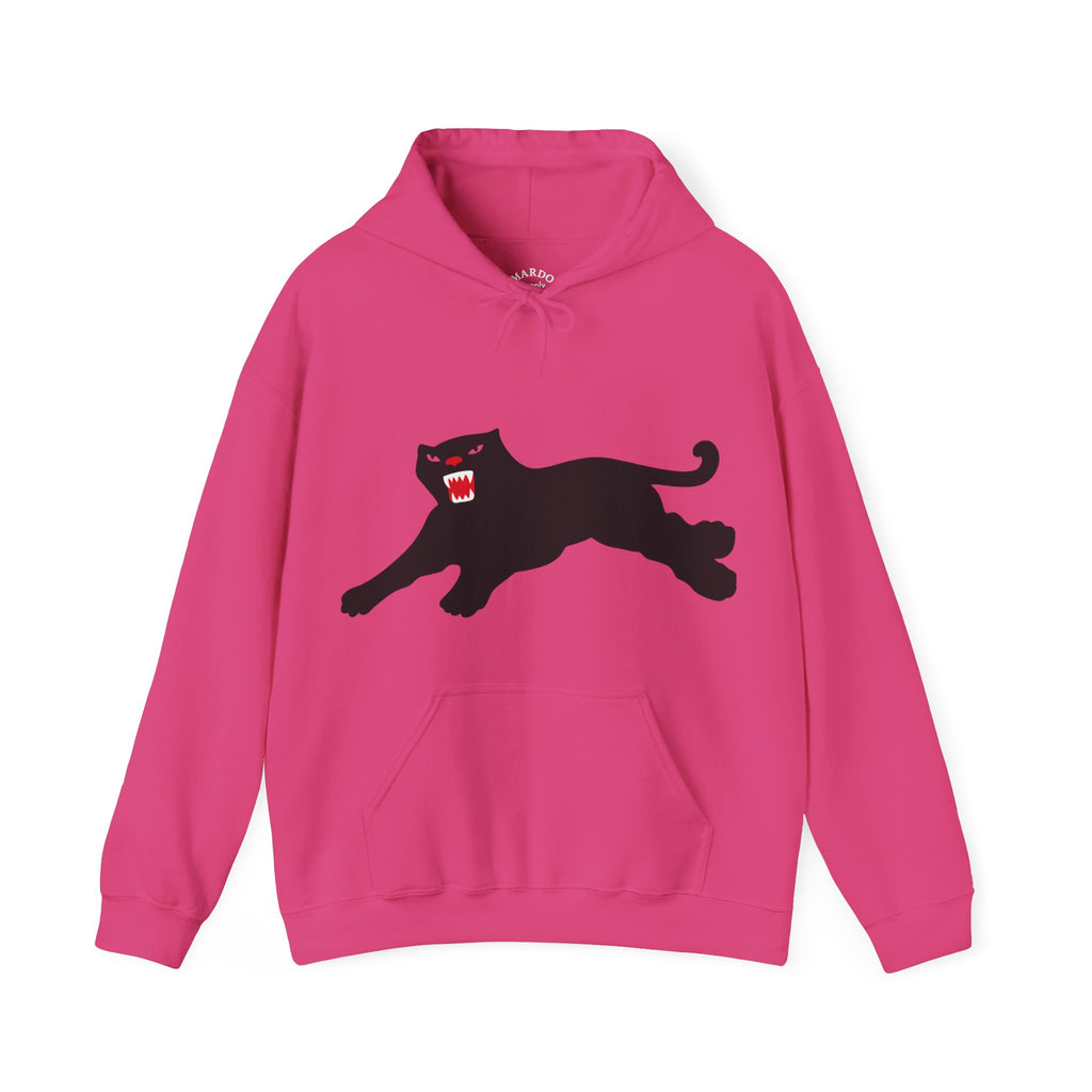 Leaping Black Panther Hoodie — Fierce Cat Graphic Pullover