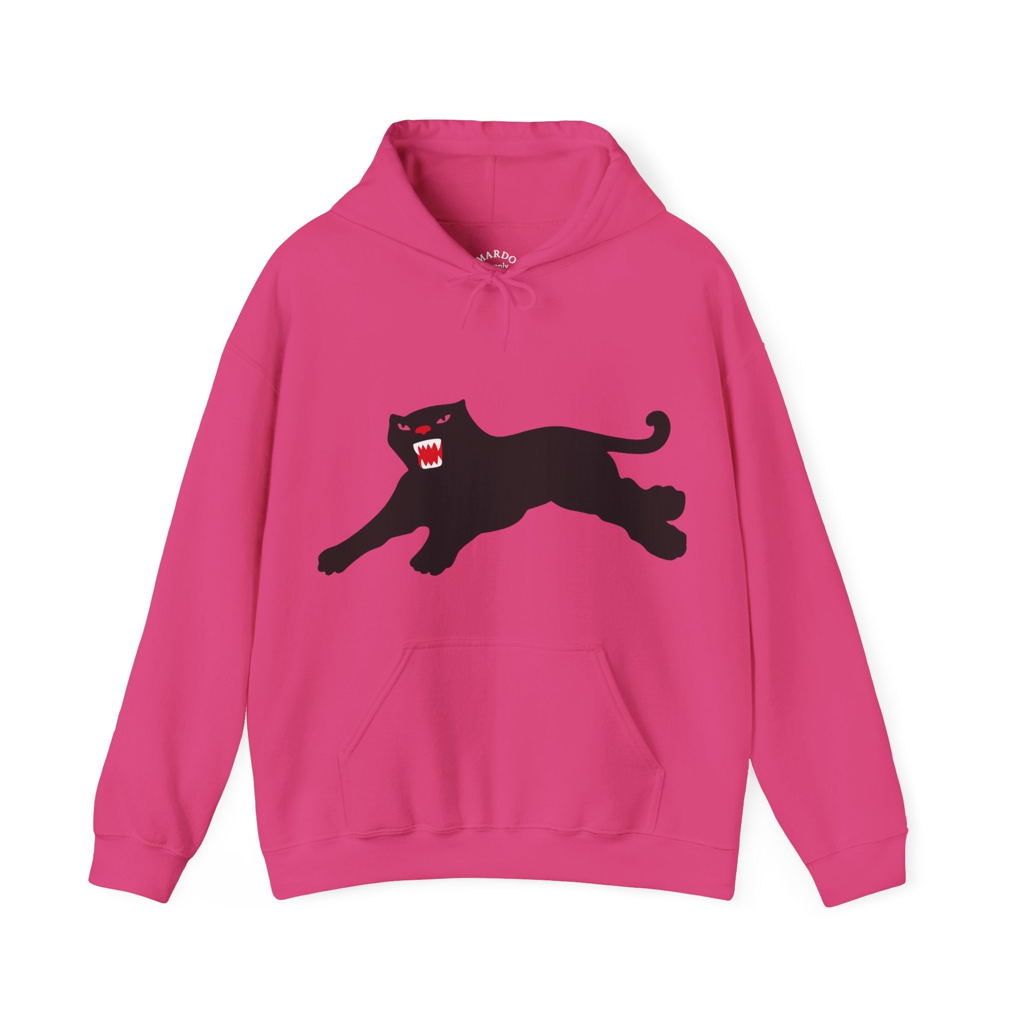 Leaping Black Panther Hoodie — Fierce Cat Graphic Pullover