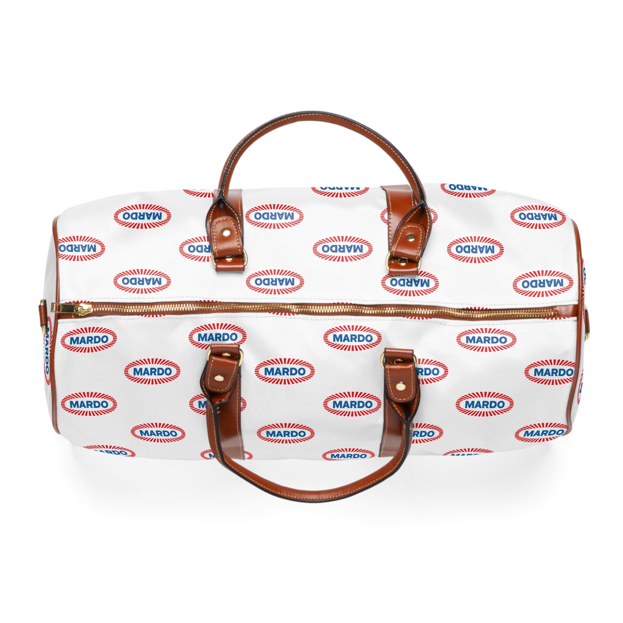 Waterproof Travel Duffel Bag — Personalized 'MARDO' Logo Pattern