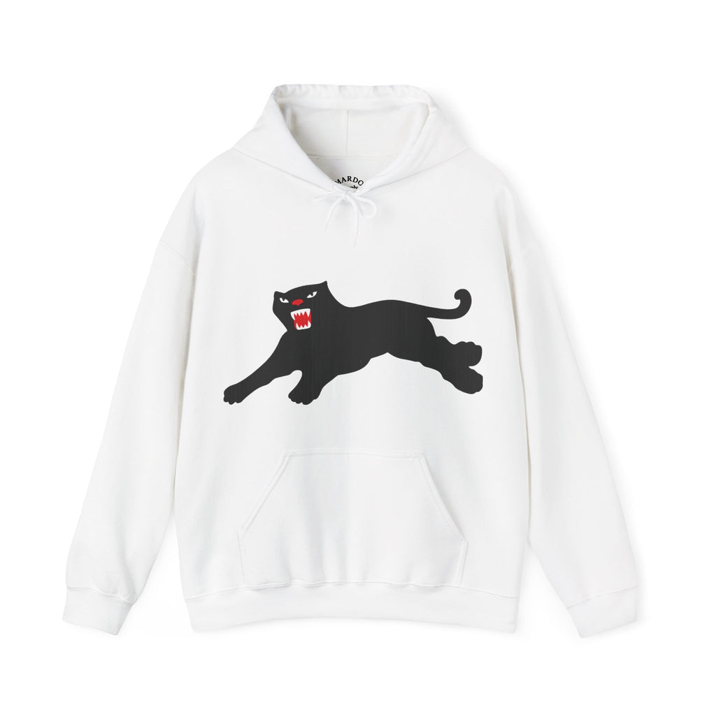 Leaping Black Panther Hoodie — Fierce Cat Graphic Pullover