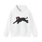Leaping Black Panther Hoodie — Fierce Cat Graphic Pullover