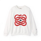 Crewneck Sweatshirt — Red Serpent Knot Graphic
