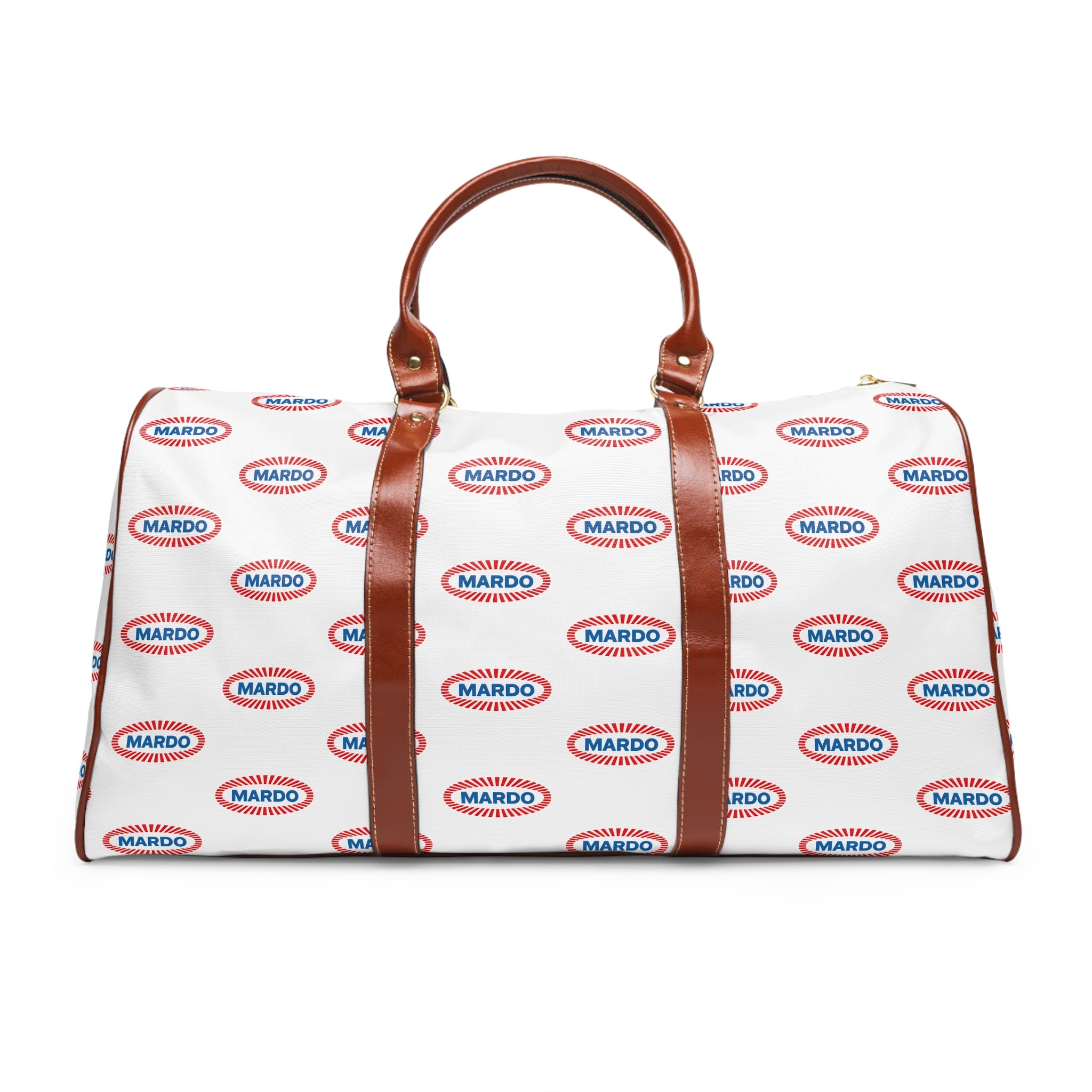 Waterproof Travel Duffel Bag — Personalized 'MARDO' Logo Pattern