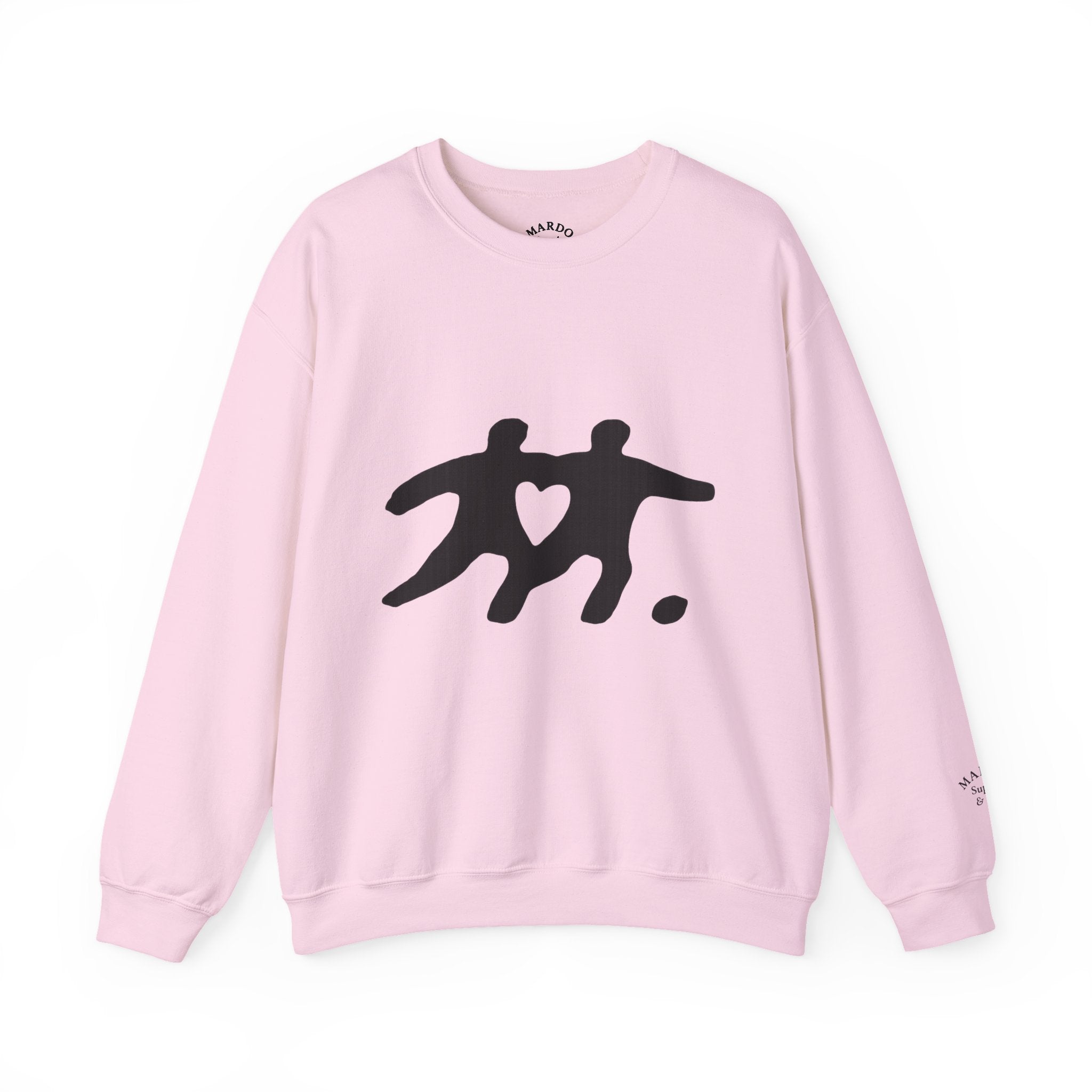 Crewneck Sweatshirt — Minimalist Heart Friends Graphic