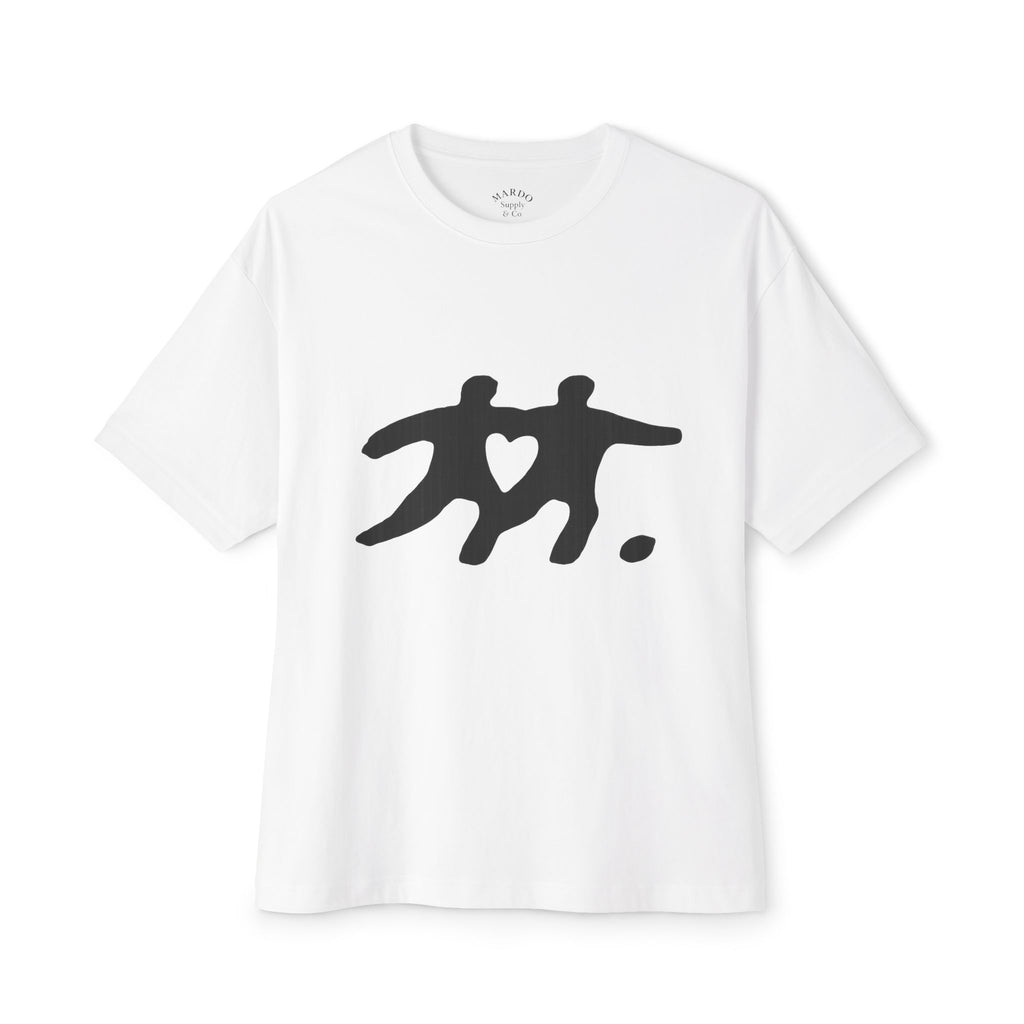 Boxy Tee — Minimalist Heartmates Graphic T-Shirt