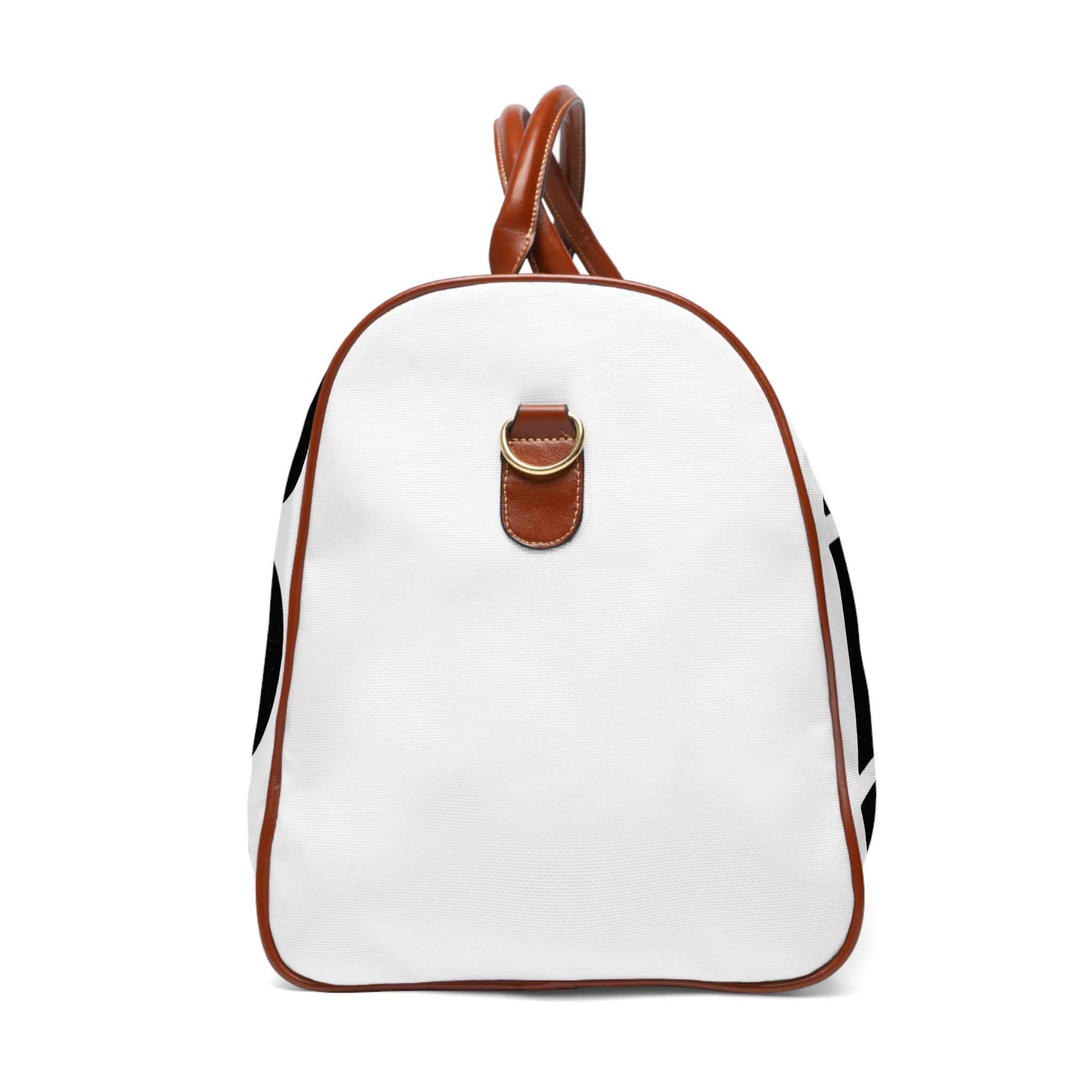 Bold 'MARDO' Waterproof Travel Duffel Bag — Monochrome Graphic Weekender