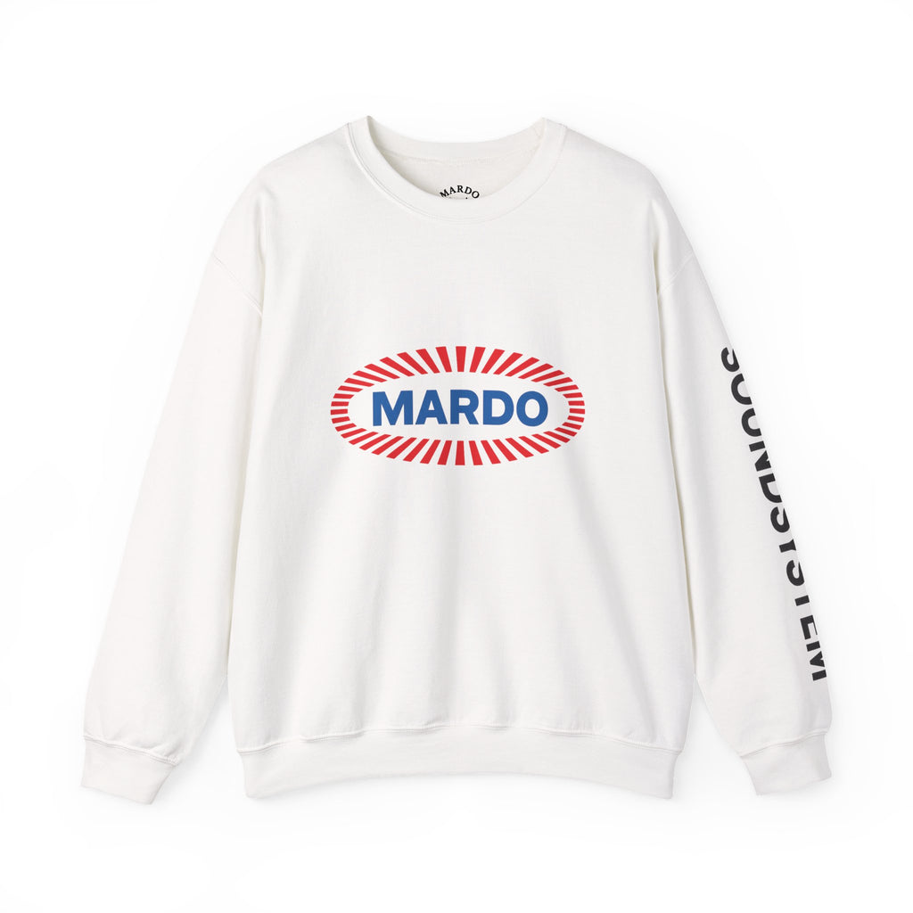 Mardo Logo Crewneck Sweatshirt – Retro Radiant Graphic Pullover