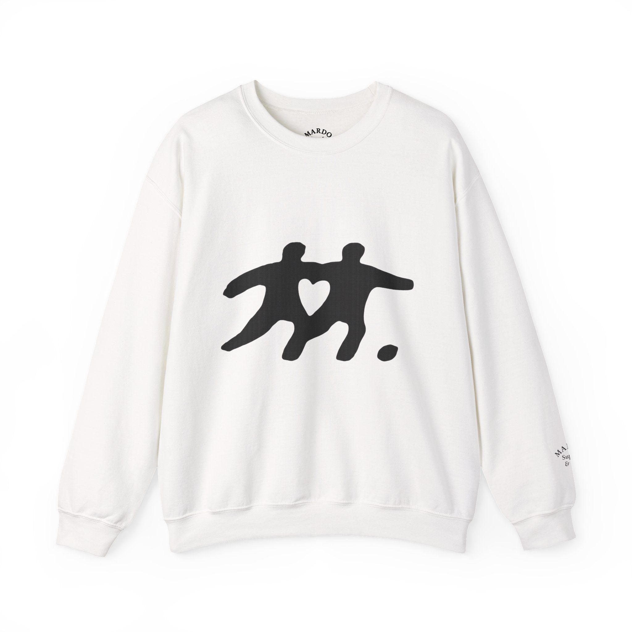 Crewneck Sweatshirt — Minimalist Heart Friends Graphic