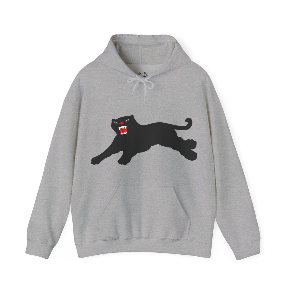 Leaping Black Panther Hoodie — Fierce Cat Graphic Pullover