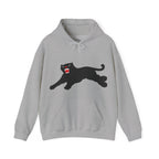 Leaping Black Panther Hoodie — Fierce Cat Graphic Pullover