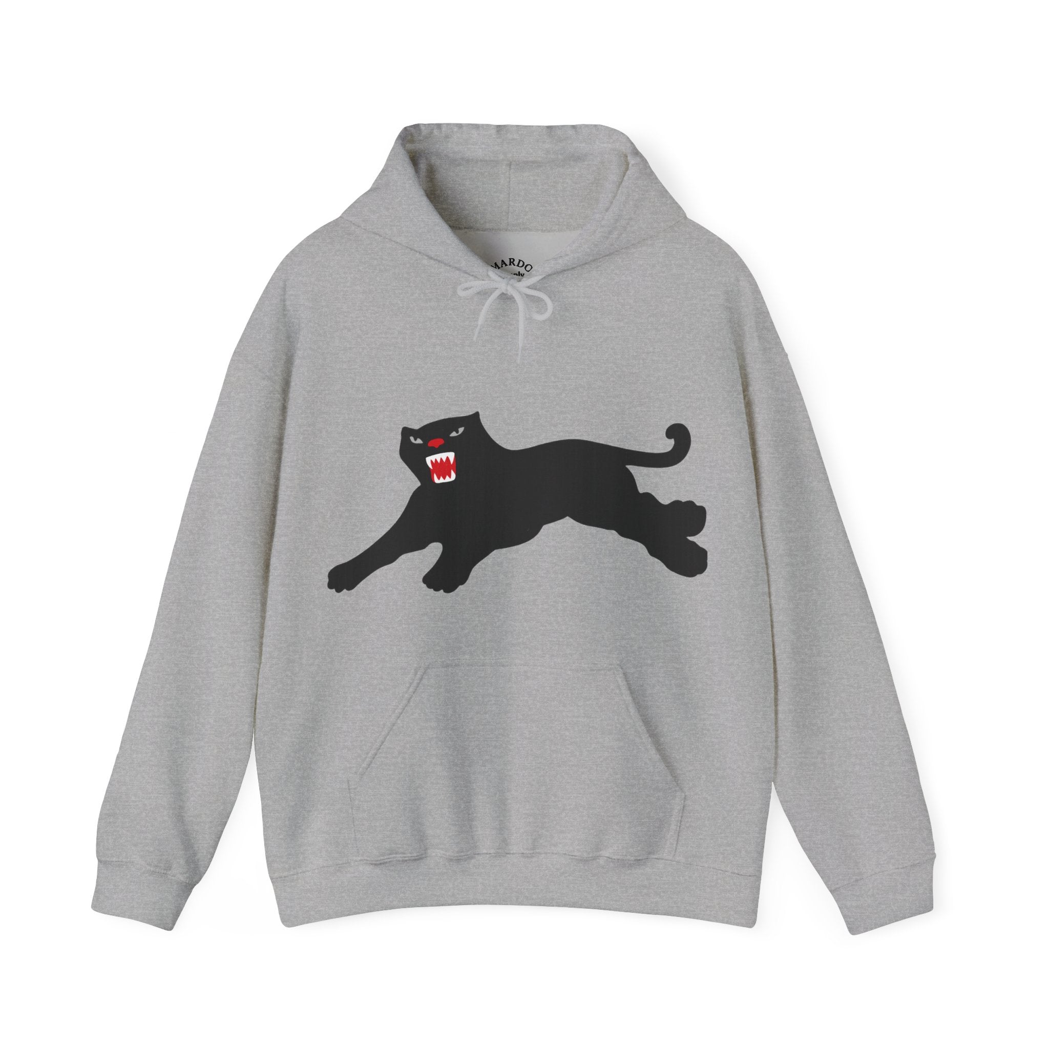 Leaping Black Panther Hoodie — Fierce Cat Graphic Pullover