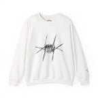 Cool Graphic Crewneck Sweatshirt — Chrome 2000 Starburst Design