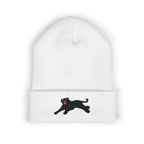 Embroidered Black Panther Cuffed Beanie — Cozy Streetwear Hat