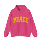 Peace Hoodie — Vintage Yellow 'PEACE' Graphic Pullover