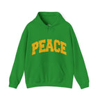 Peace Hoodie — Vintage Yellow 'PEACE' Graphic Pullover