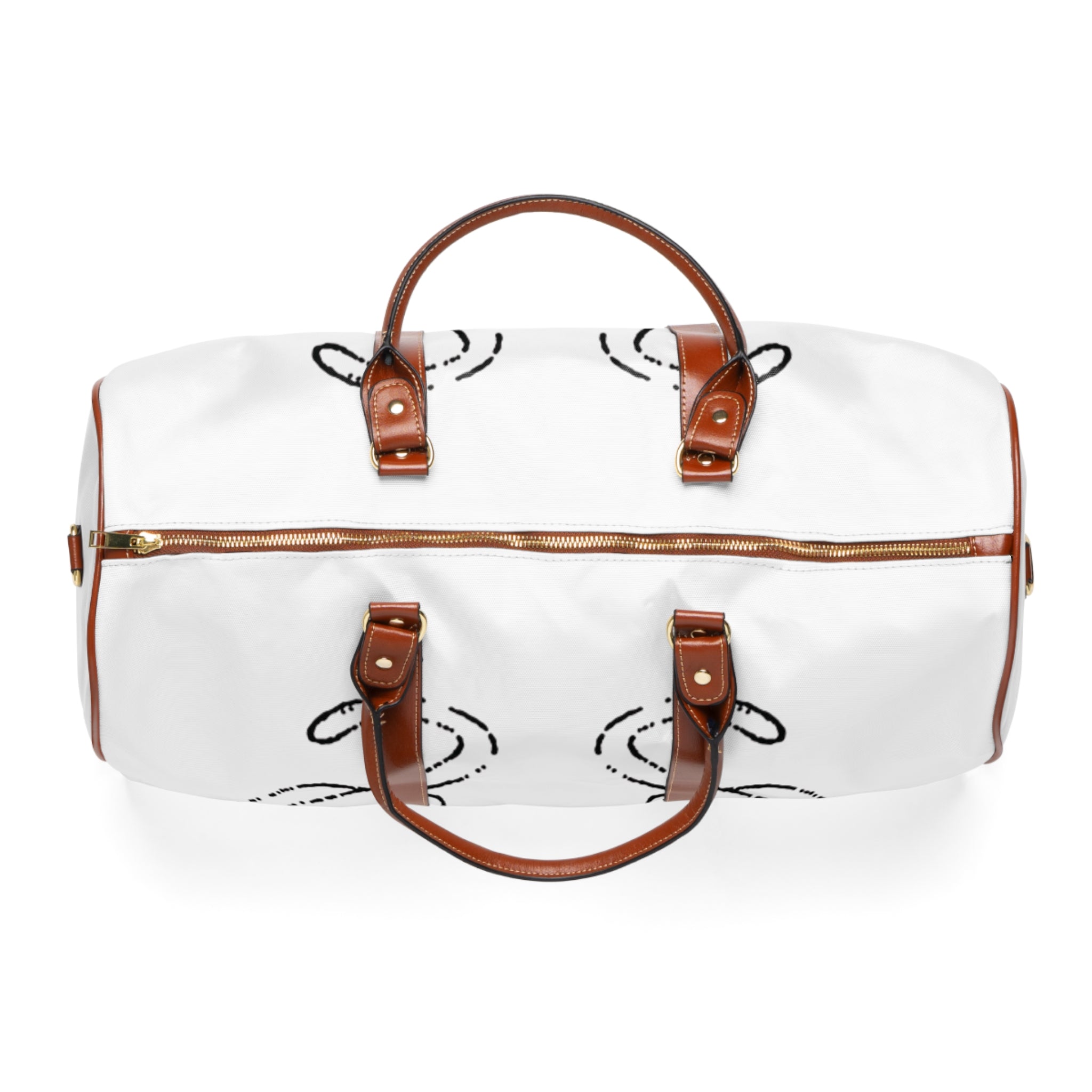 Waterproof Travel Bag — Minimalist Hand-Drawn Tiger Duffle for Weekend Getaways