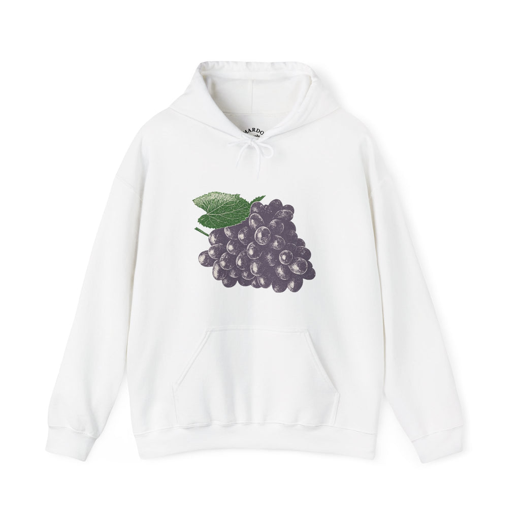 Grape Cluster Graphic Hoodie – Vintage Fruit Illustration Sweatshirt