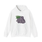 Grape Cluster Graphic Hoodie – Vintage Fruit Illustration Sweatshirt
