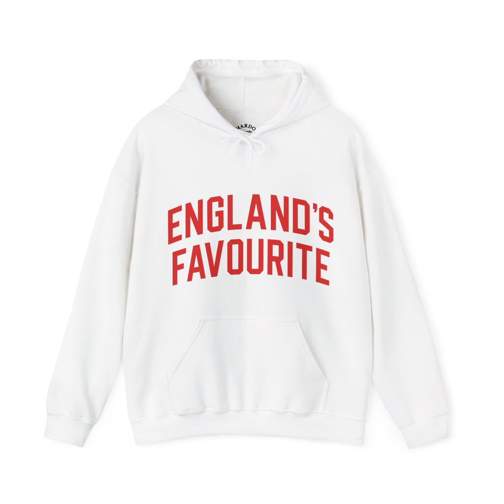England's Favourite Hoodie — Bold Red Script Pullover