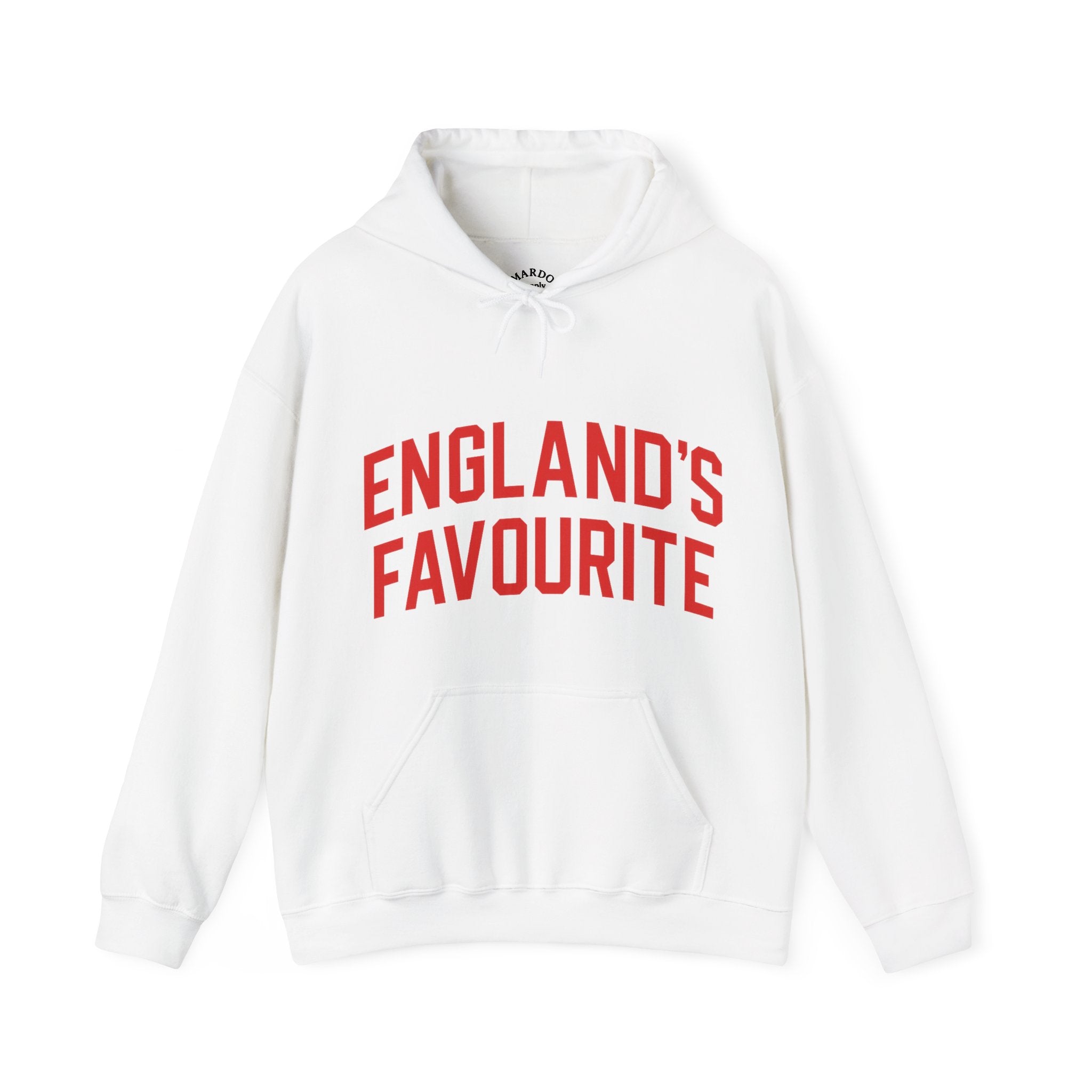 England's Favourite Hoodie — Bold Red Script Pullover