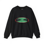 Crewneck Sweatshirt with Green Peeking Eyes Graphic