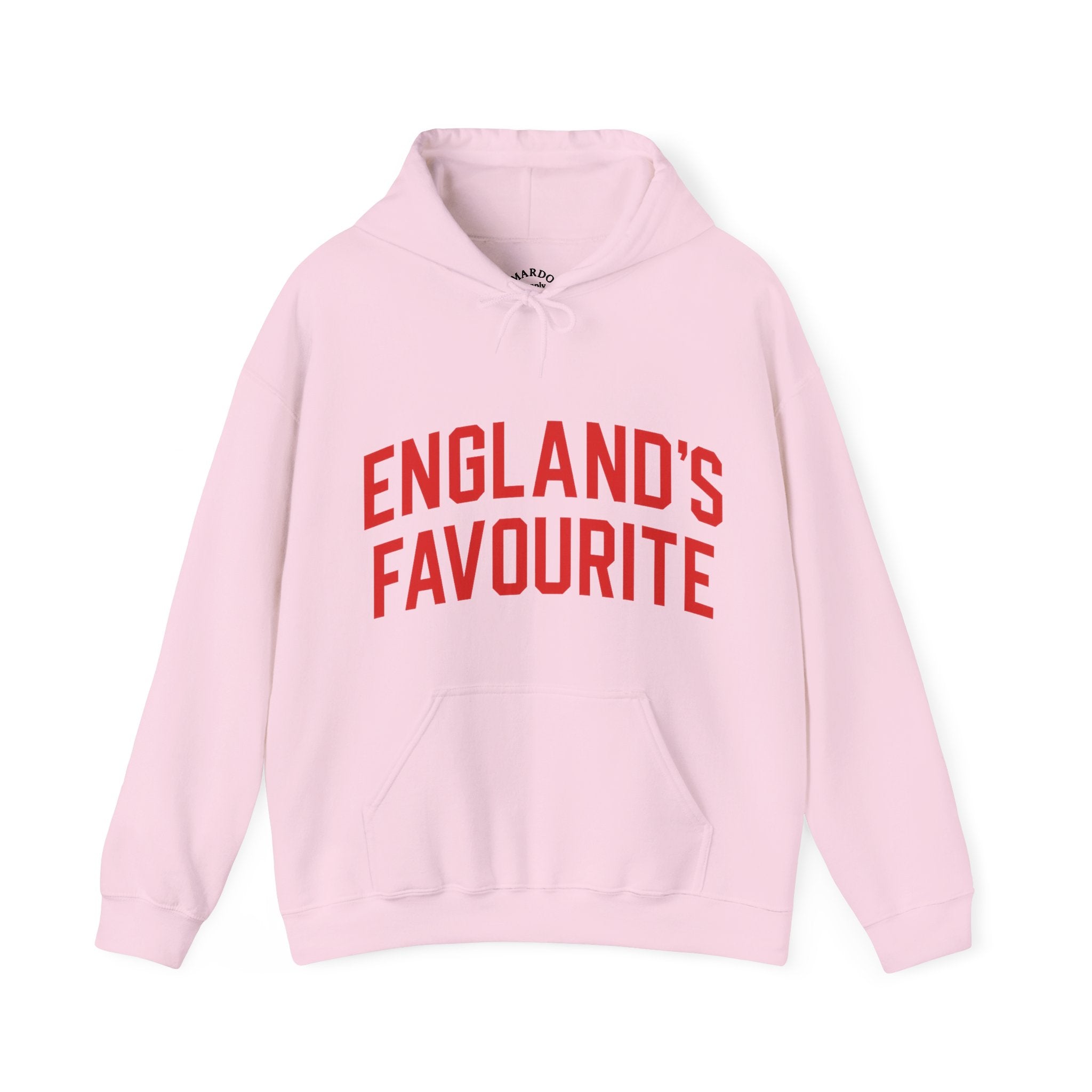 England's Favourite Hoodie — Bold Red Script Pullover