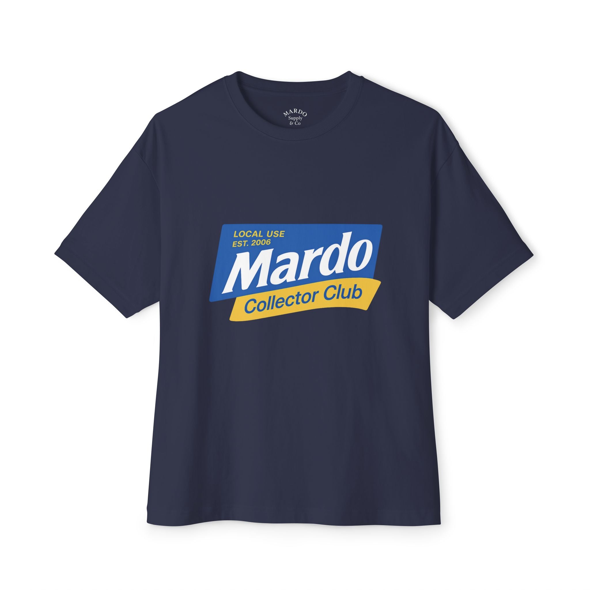 Mardo Collector Club Tee — Vintage Logo Oversized Boxy T-Shirt