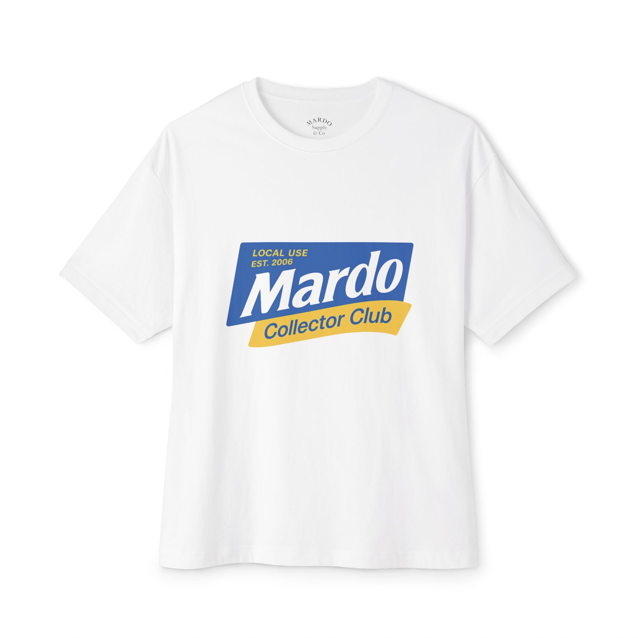Mardo Collector Club Tee — Vintage Logo Oversized Boxy T-Shirt