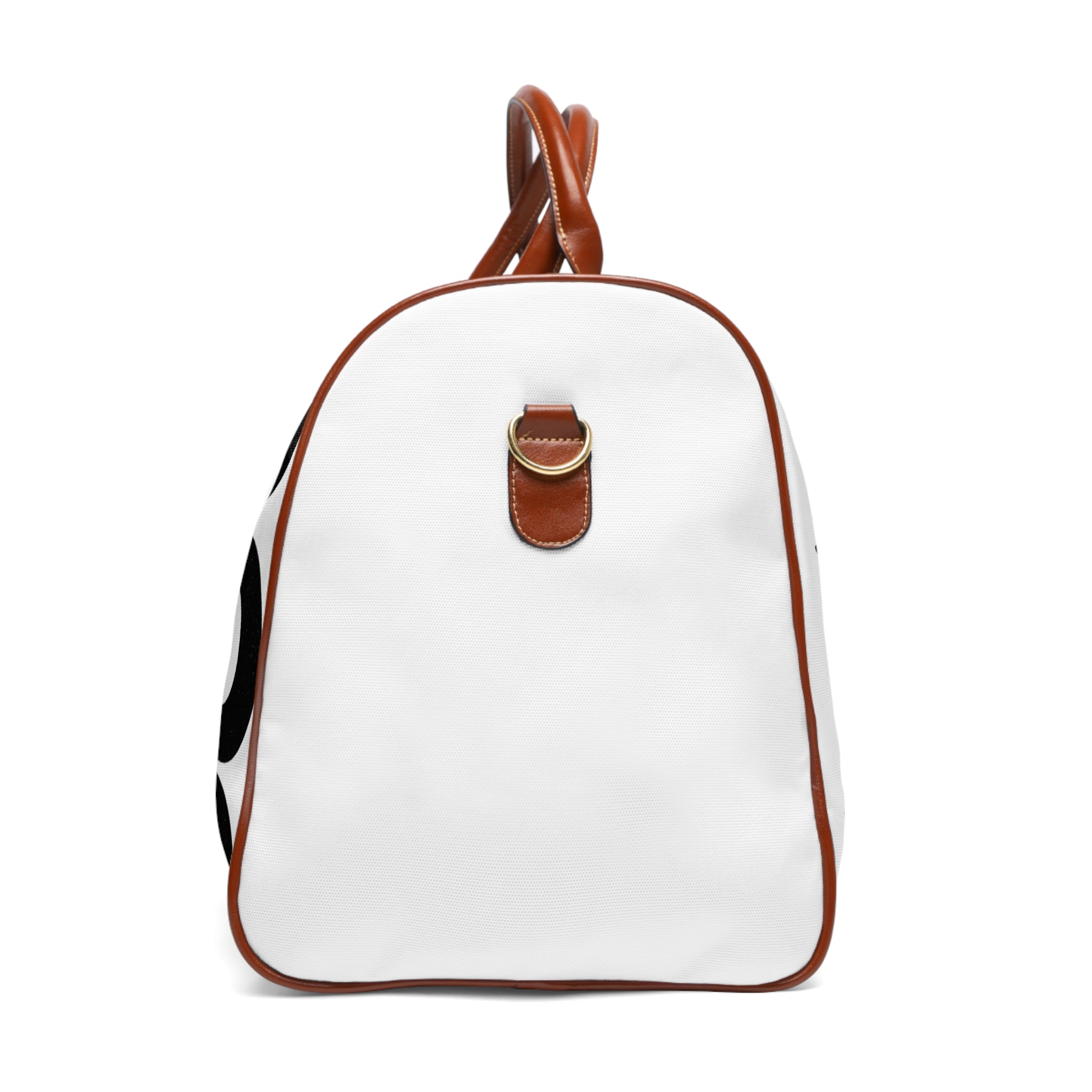 Bold 'MARDO' Waterproof Travel Duffel Bag — Monochrome Graphic Weekender