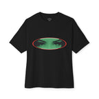 Eye Window Graphic Tee — Retro Green Gaze Oversized Boxy T‑Shirt