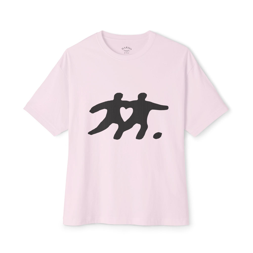 Boxy Tee — Minimalist Heartmates Graphic T-Shirt