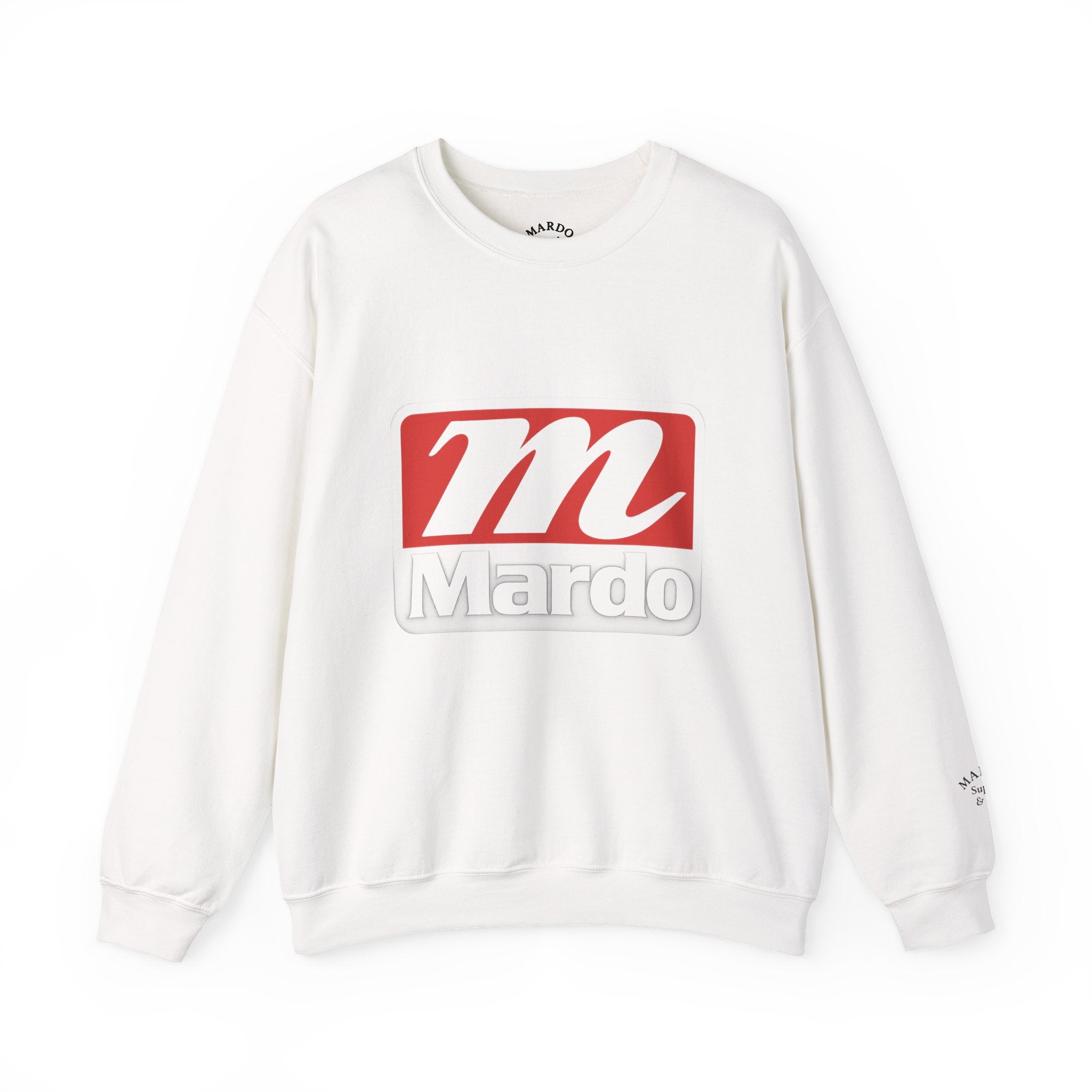 Mardo Logo Crewneck Sweatshirt – Retro Red Block Graphic