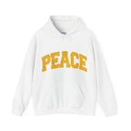 Peace Hoodie — Vintage Yellow 'PEACE' Graphic Pullover
