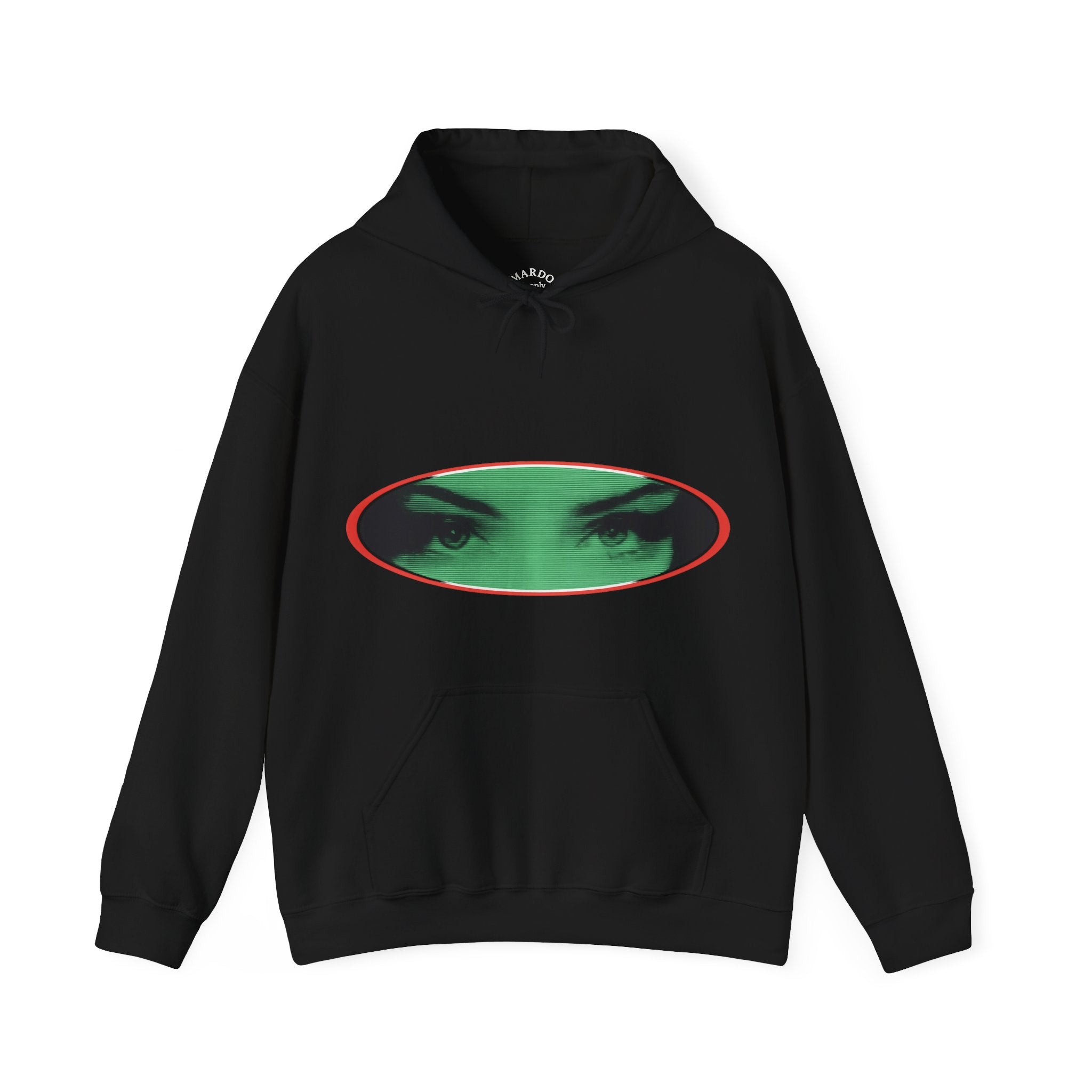 Hoodie — Green Gaze Oval Eyes Graphic Hooded Sweatshirt