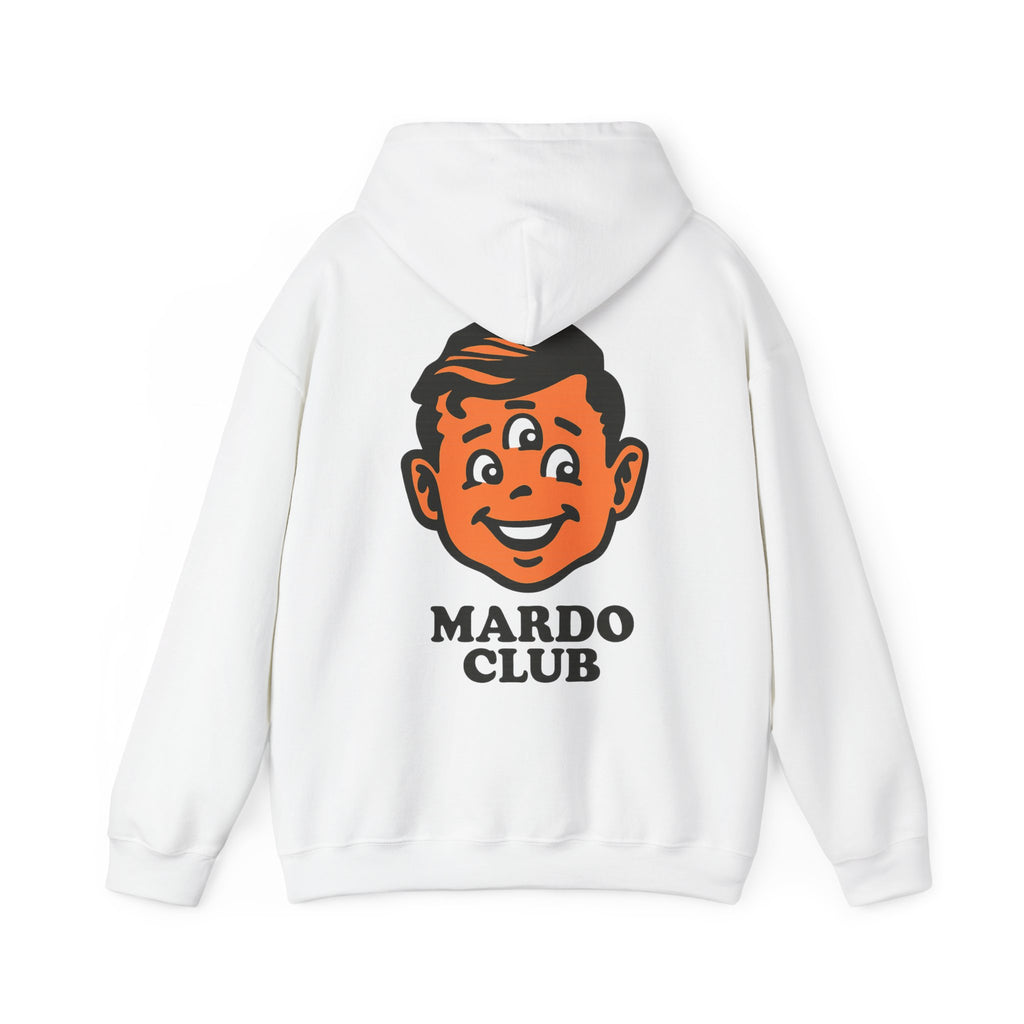 Mardo Club Retro Logo Hoodie — Vintage Cartoon Graphic Pullover